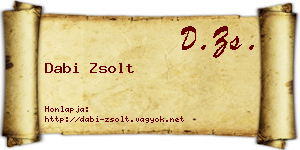 Dabi Zsolt névjegykártya